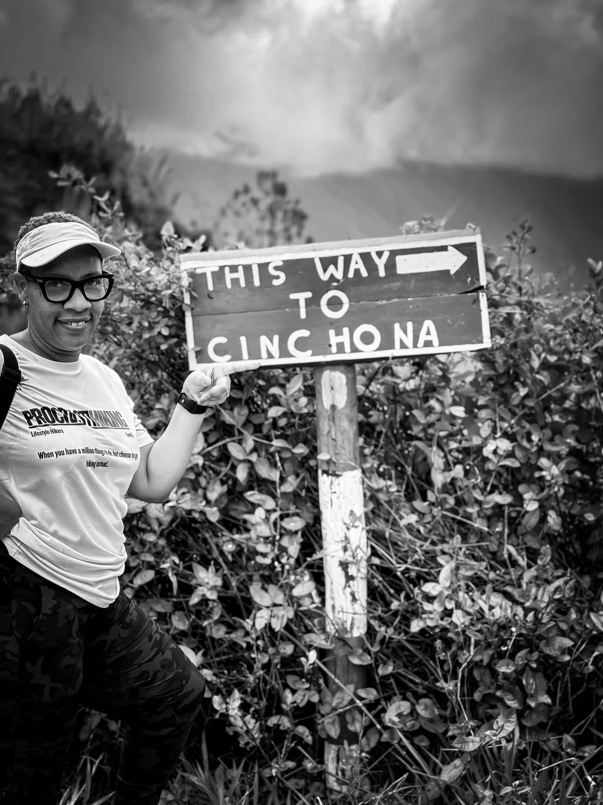 Hikers climbing a steep trail through the Blue Mountains